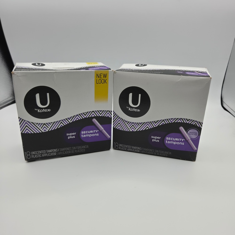 U by Kotex Security Tampons Super Plus Unscented Plastic Applicator 36 Count